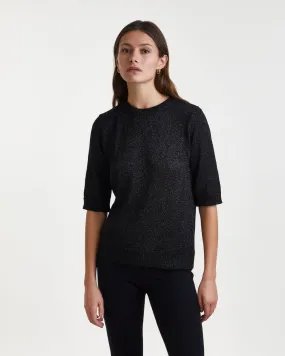 Wakakuu Icons   Top Sienna Knit Lurex Black 